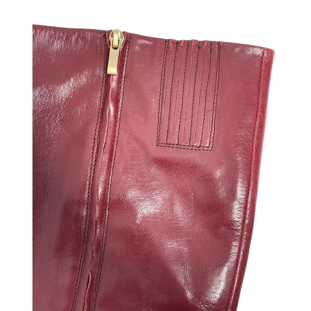FRANCO SARTO / L-Palermo / Burgundy / Leather / Tall Boots With Block / Heel / S - Picture 6 of 10